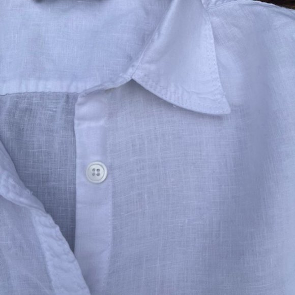 Zara white linen blouse size L - Picture 4 of 4